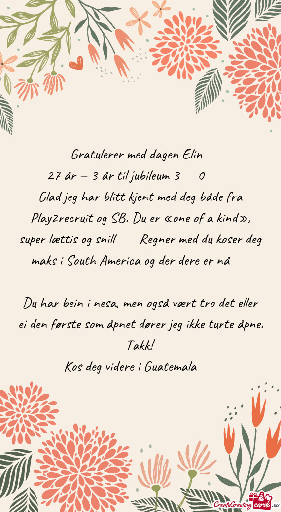 27 år — 3 år til jubileum 3️⃣0️⃣😆