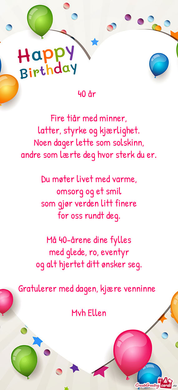 40 år 🌸