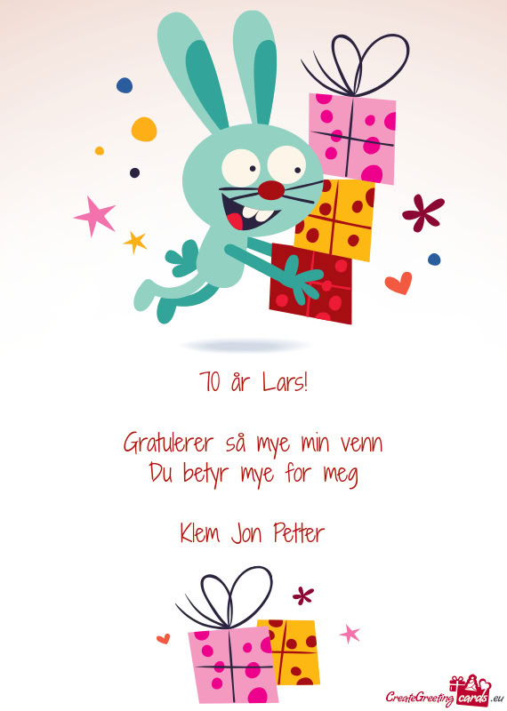 70 år Lars