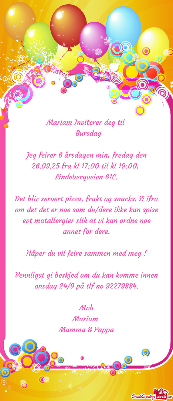 Bursdag