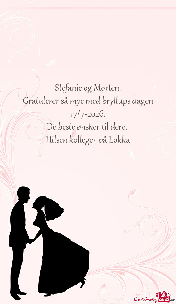 De beste ønsker til dere