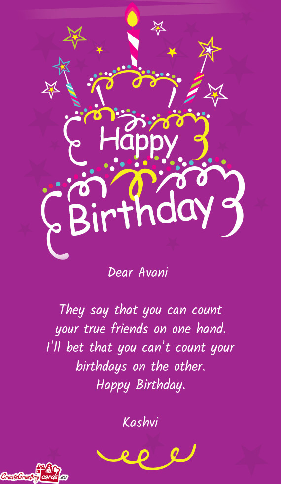 Dear Avani