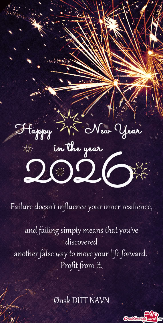 Failure doesn't influence your inner resilience