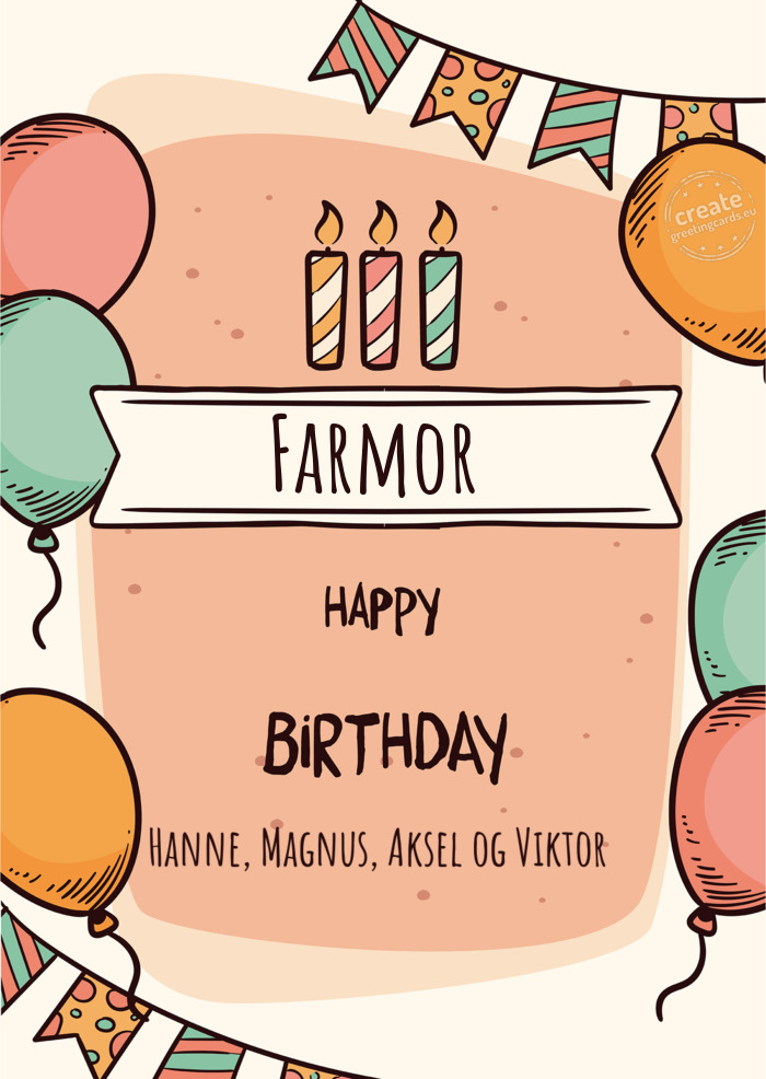 Farmor Hanne, Magnus, Aksel og Viktor