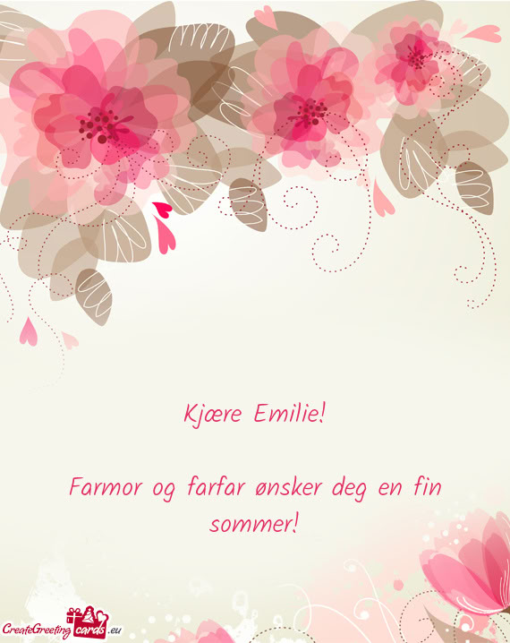 Farmor og farfar ønsker deg en fin sommer