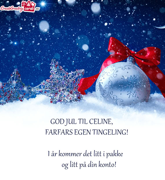 GOD JUL TIL CELINE