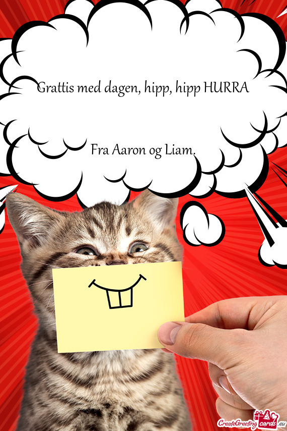 Grattis med dagen, hipp, hipp HURRA