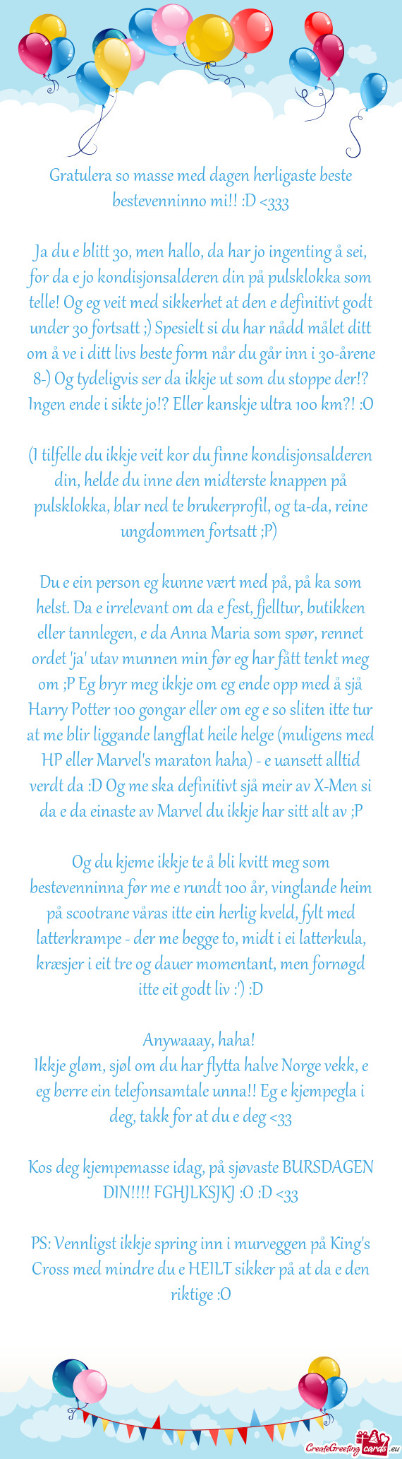 Gratulera so masse med dagen herligaste beste bestevenninno mi!! :D <333