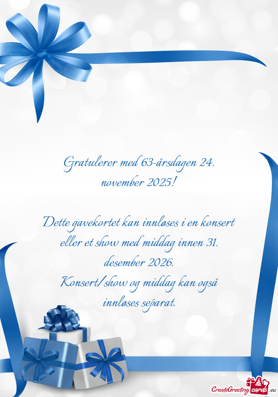 Gratulerer med 63-årsdagen 24. november 2025