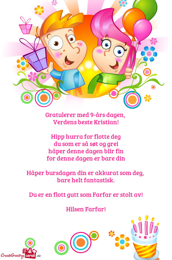 Gratulerer med 9-års dagen