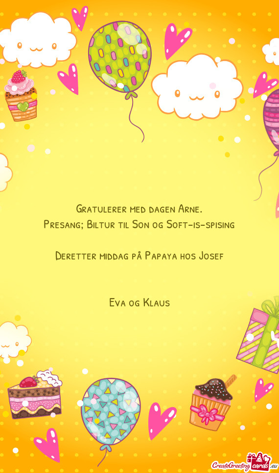 Gratulerer med dagen Arne