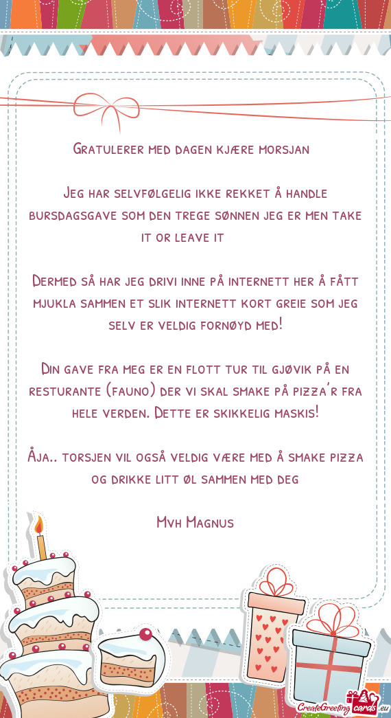 Gratulerer med dagen kjære morsjan❤️