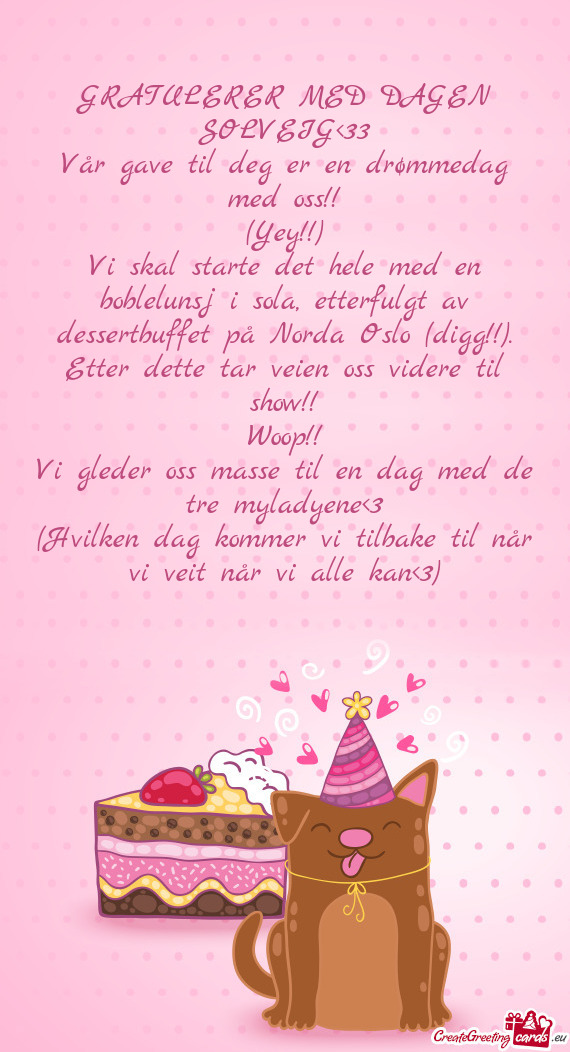 GRATULERER MED DAGEN SOLVEIG<33