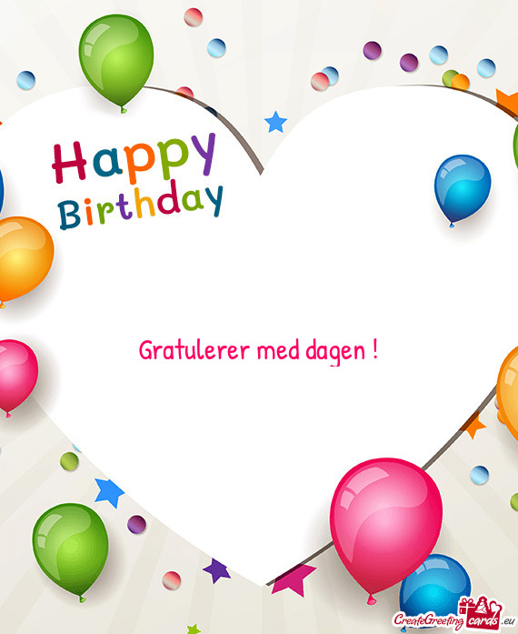 Gratulerer med dagen !