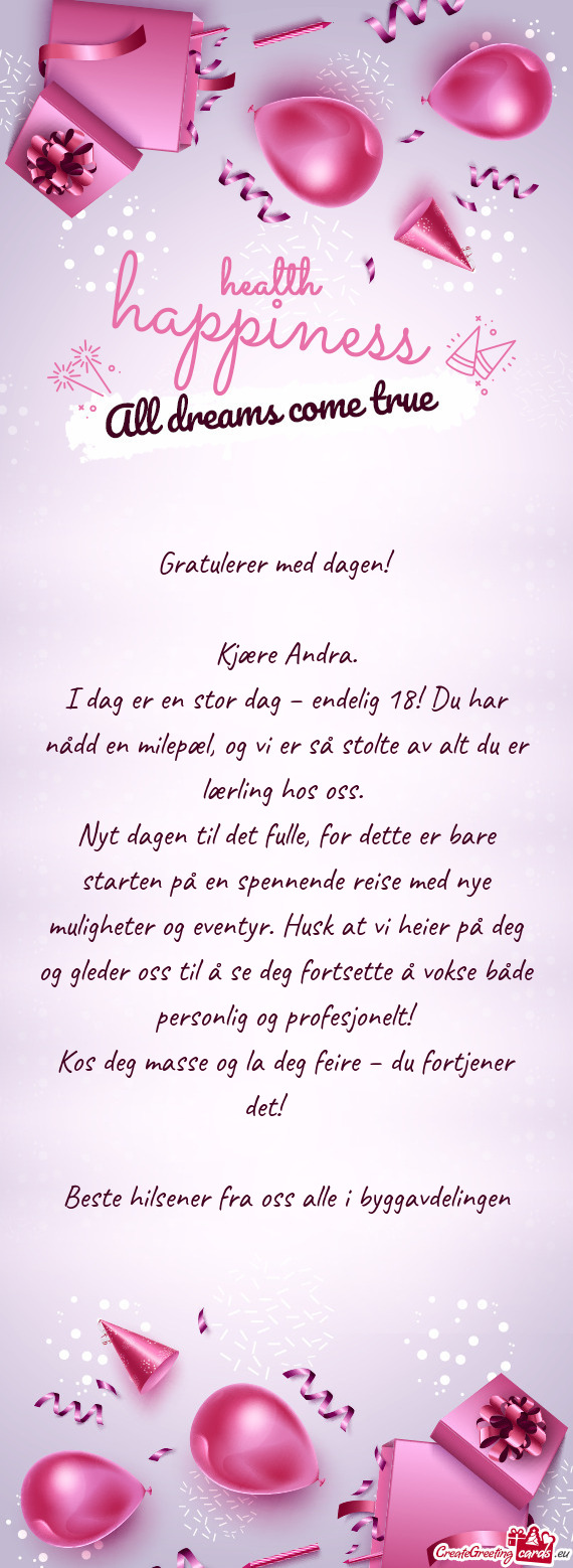 Gratulerer med dagen! 🎉