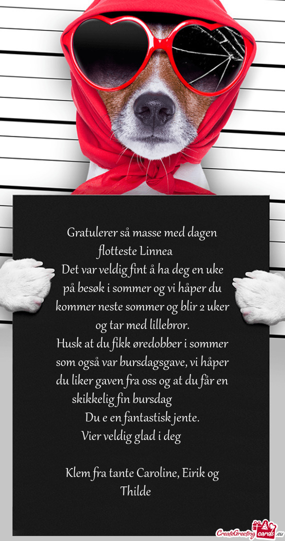 Gratulerer så masse med dagen flotteste Linnea ❤️