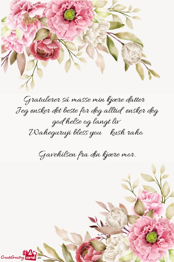 Gratulerer så masse min kjære datter❤️🥰