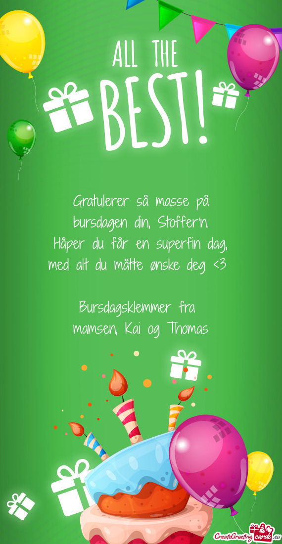 Gratulerer så masse på