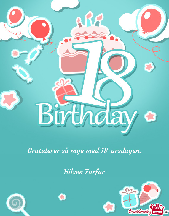 Gratulerer så mye med 18-arsdagen