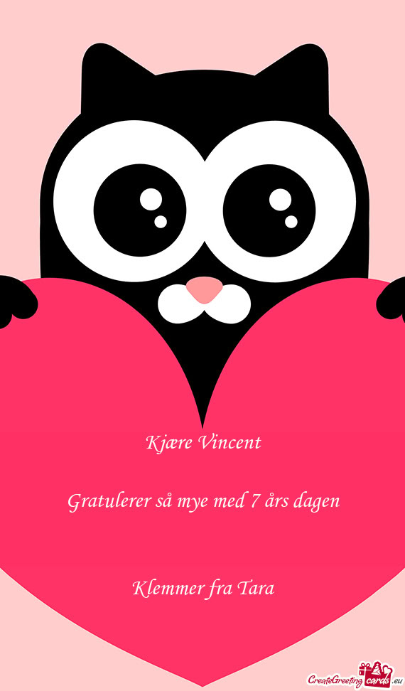 Gratulerer så mye med 7 års dagen