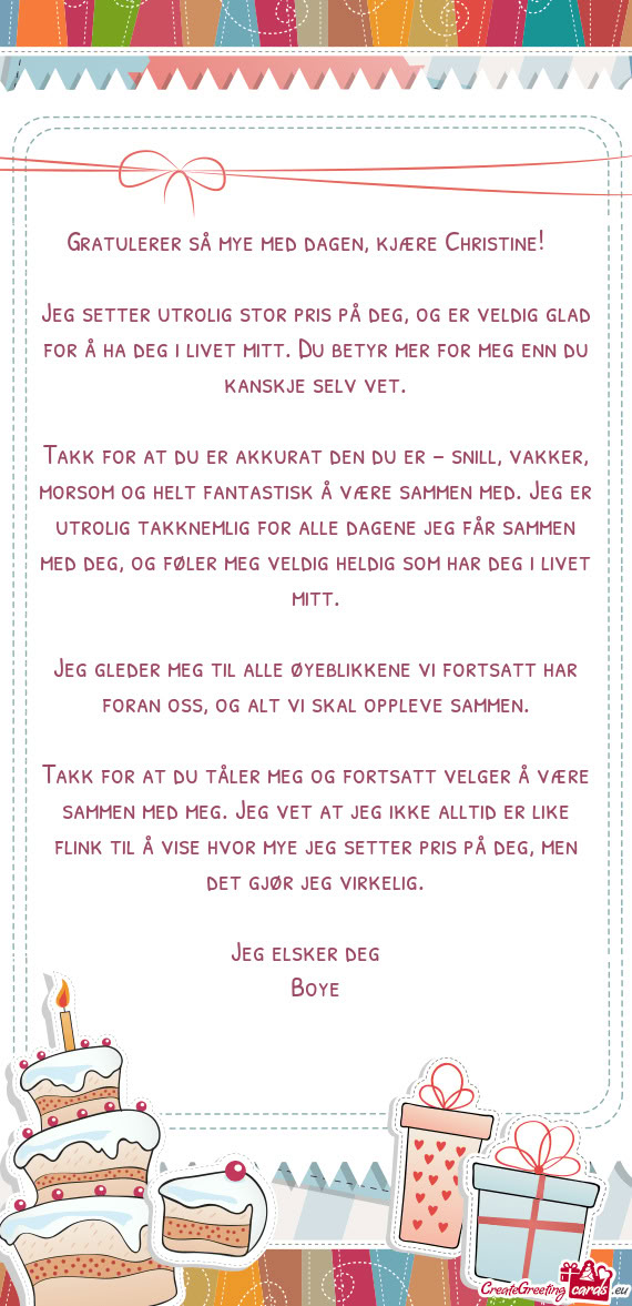 Gratulerer så mye med dagen, kjære Christine! ❤️