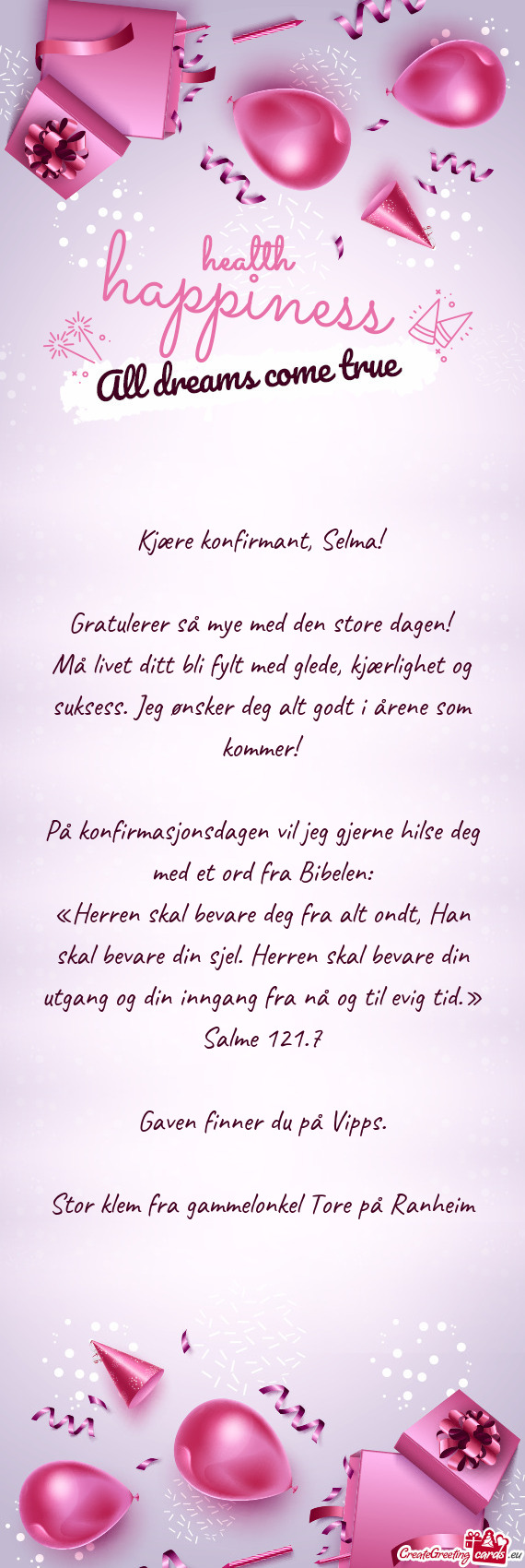 Gratulerer så mye med den store dagen