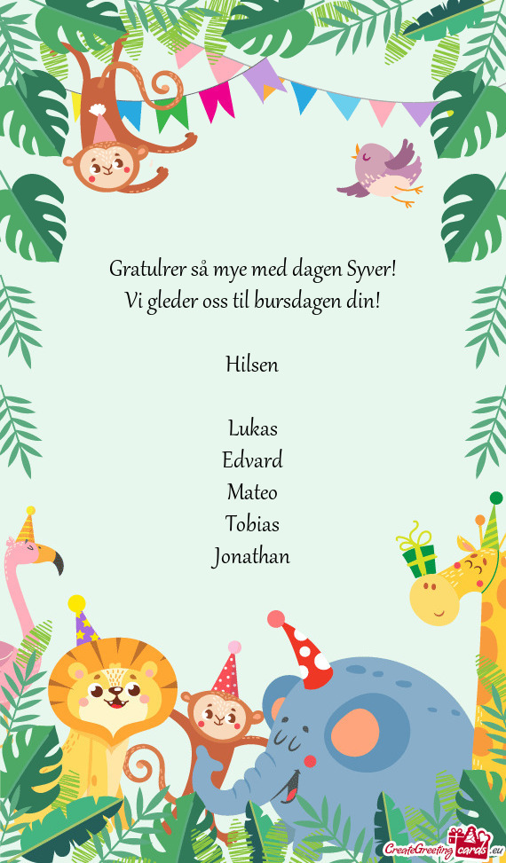 Gratulrer så mye med dagen Syver