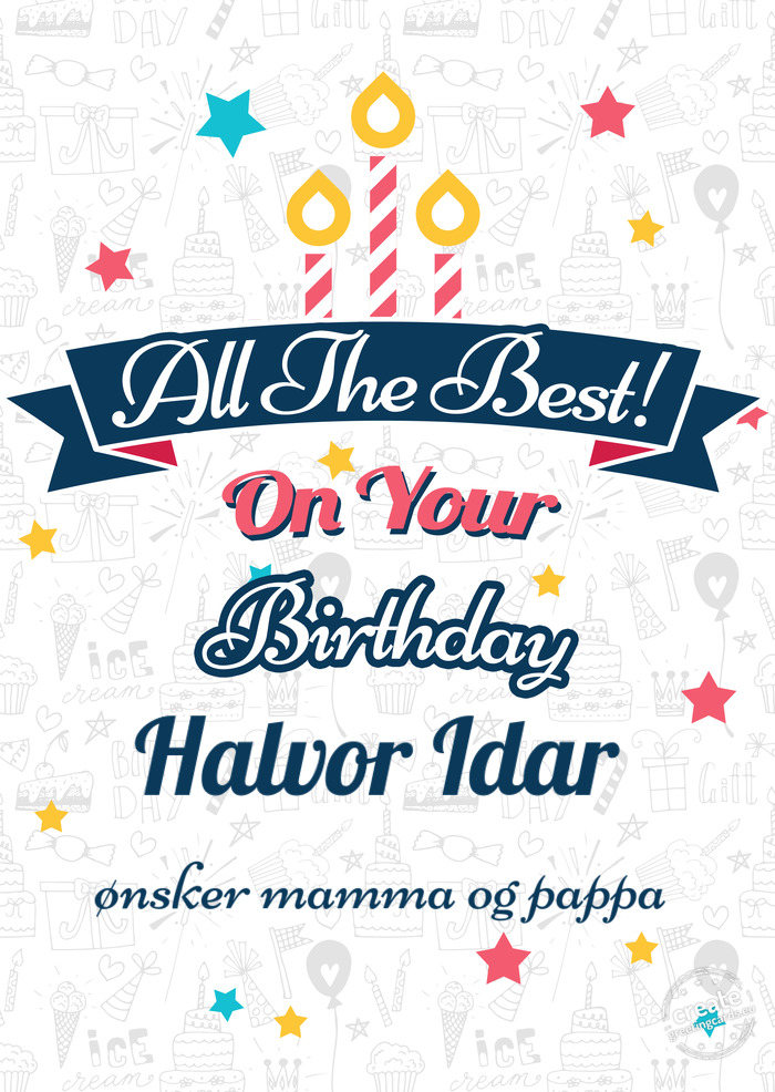 Halvor Idar ønsker mamma og pappa