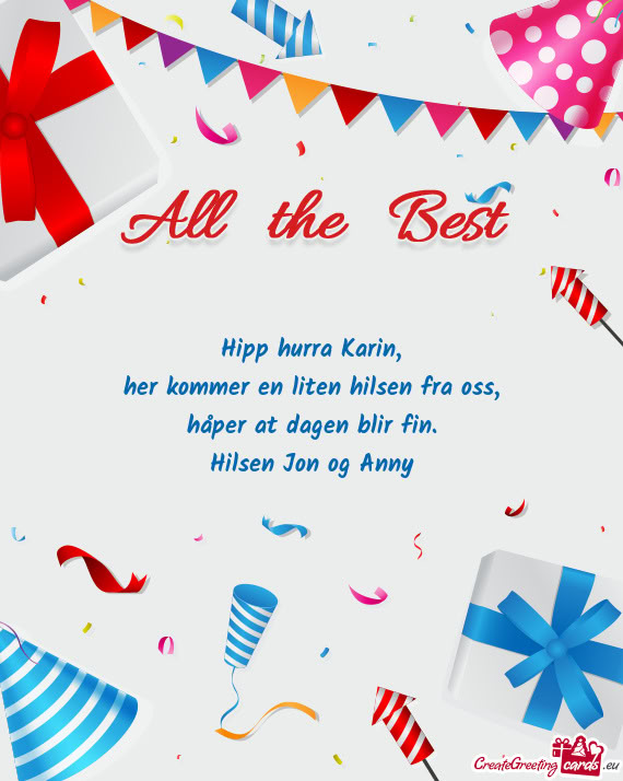 Håper at dagen blir fin