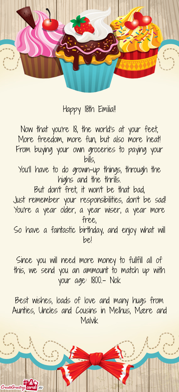 Happy 18th Emilia