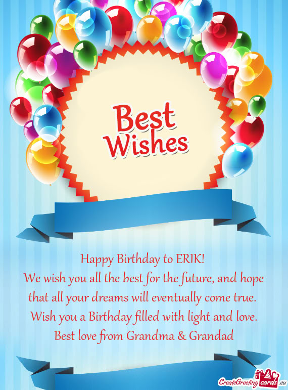 Happy Birthday to ERIK
