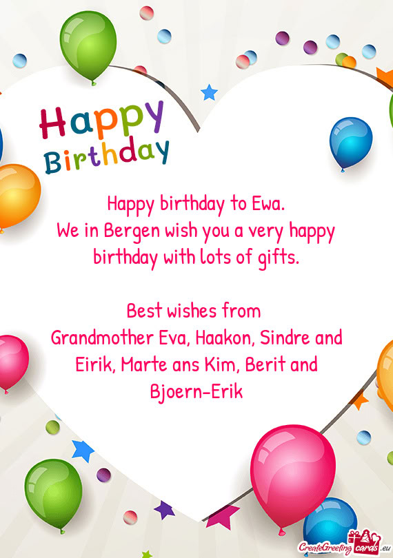 Happy birthday to Ewa