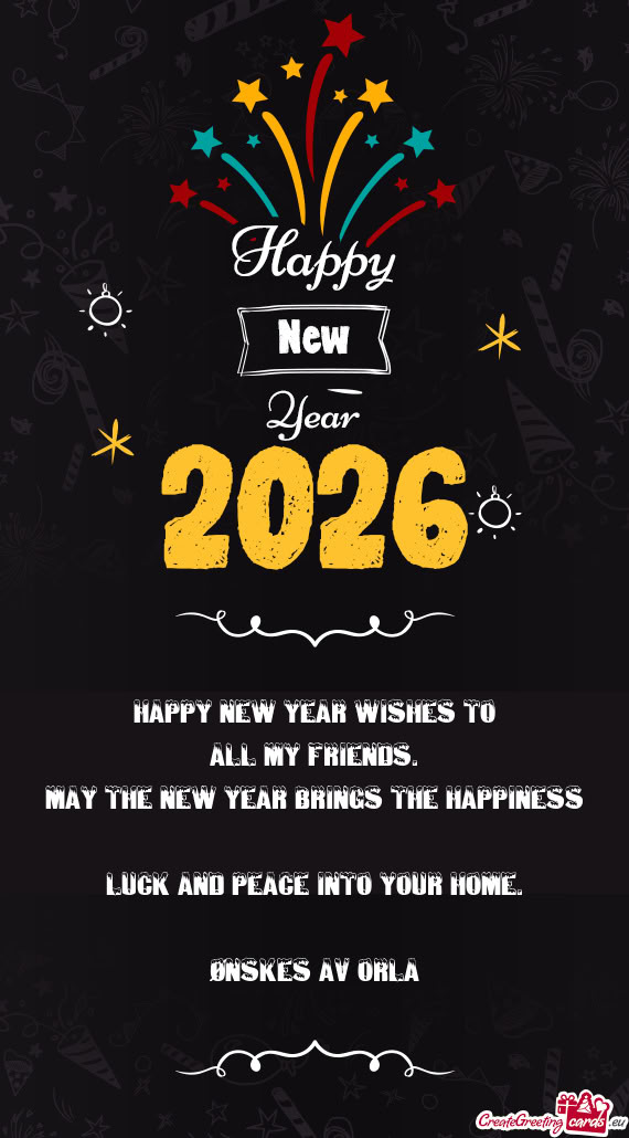 Happy New Year wishes to