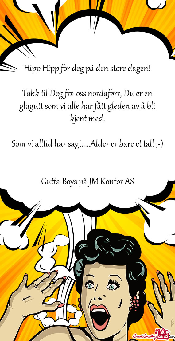 Hipp Hipp for deg på den store dagen