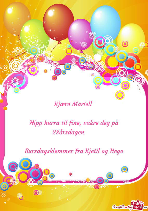 Hipp hurra til fine, vakre deg på 23årsdagen🎉🎂