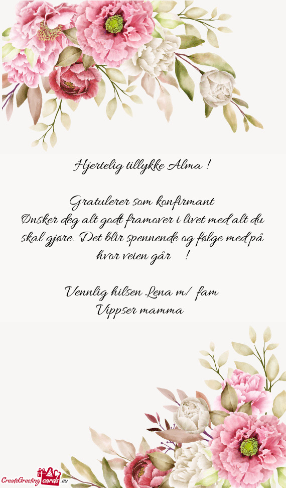 Hjertelig tillykke Alma