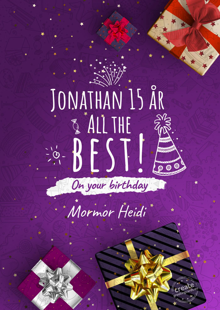 Jonathan 15 år Mormor Heidi