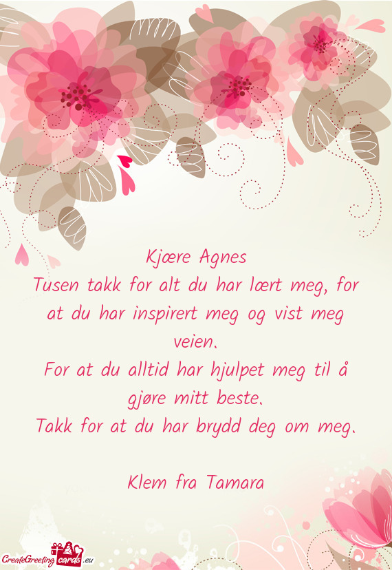 Kjære Agnes