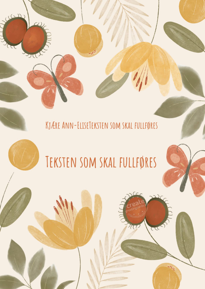 Kjære Ann-EliseTeksten som skal fullføres Teksten som skal fullføres