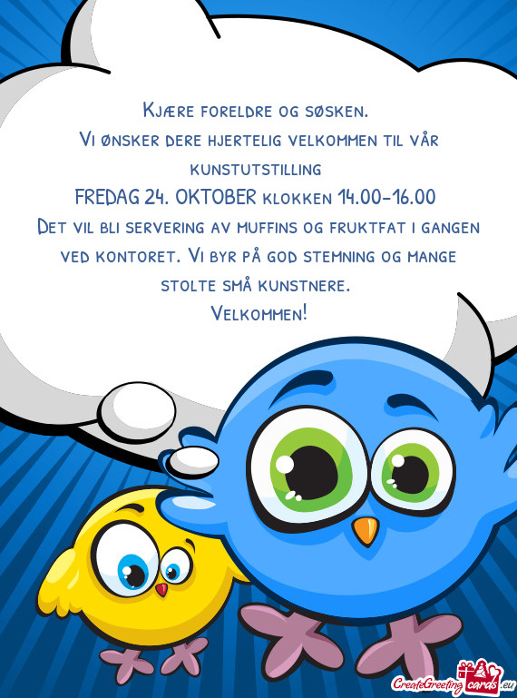 Kjære foreldre og søsken