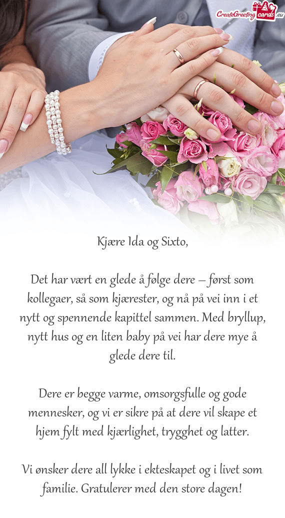 Kjære Ida og Sixto