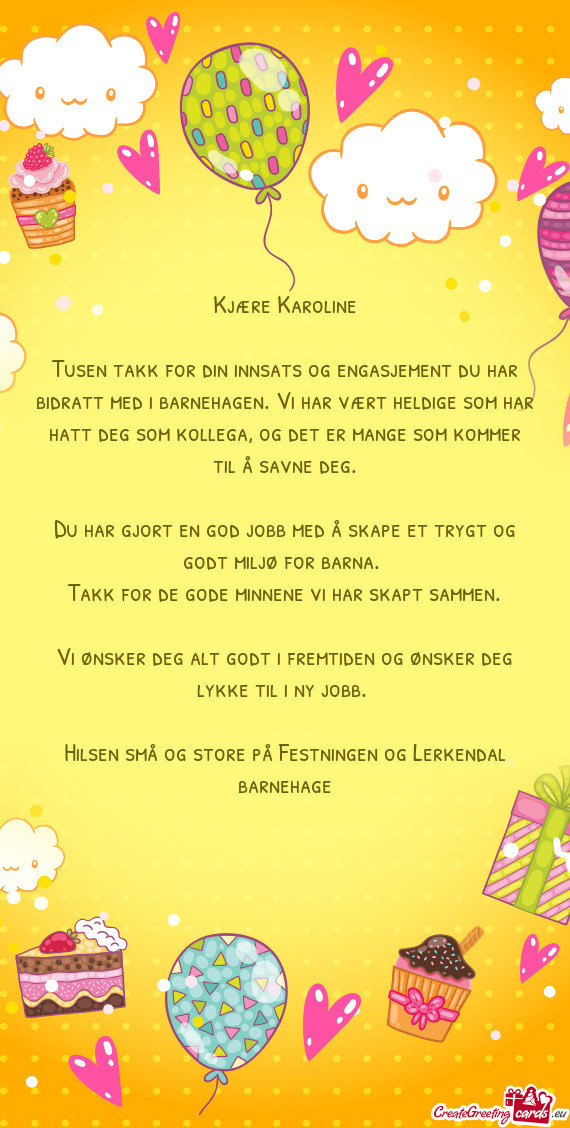 Kjære Karoline