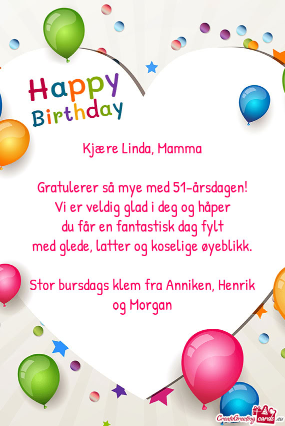 Kjære Linda, Mamma