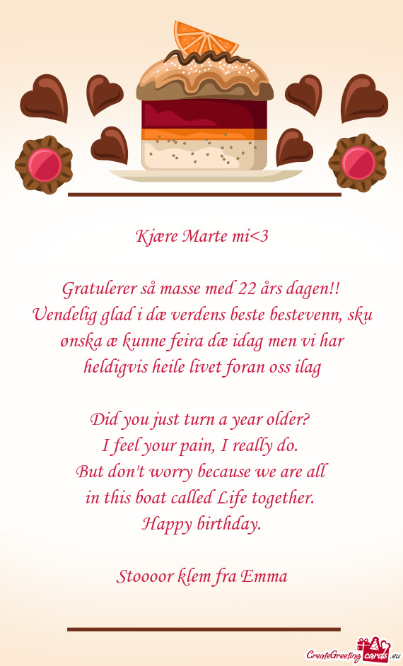 Kjære Marte mi<3