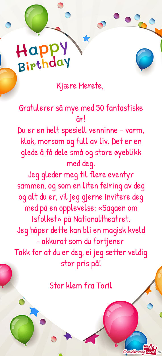 Kjære Merete