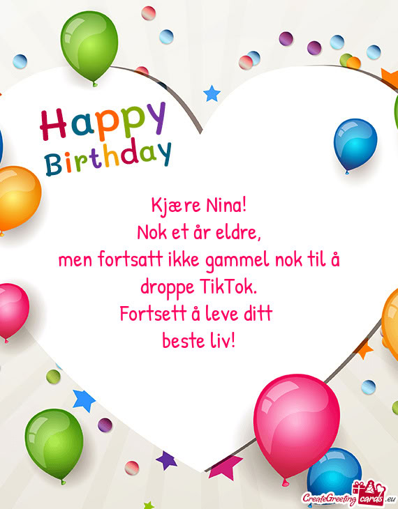 Kjære Nina