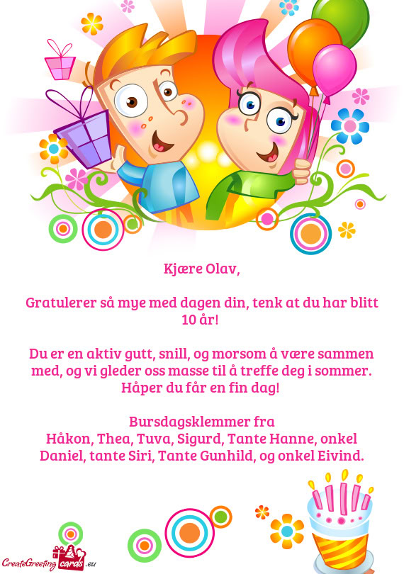 Kjære Olav