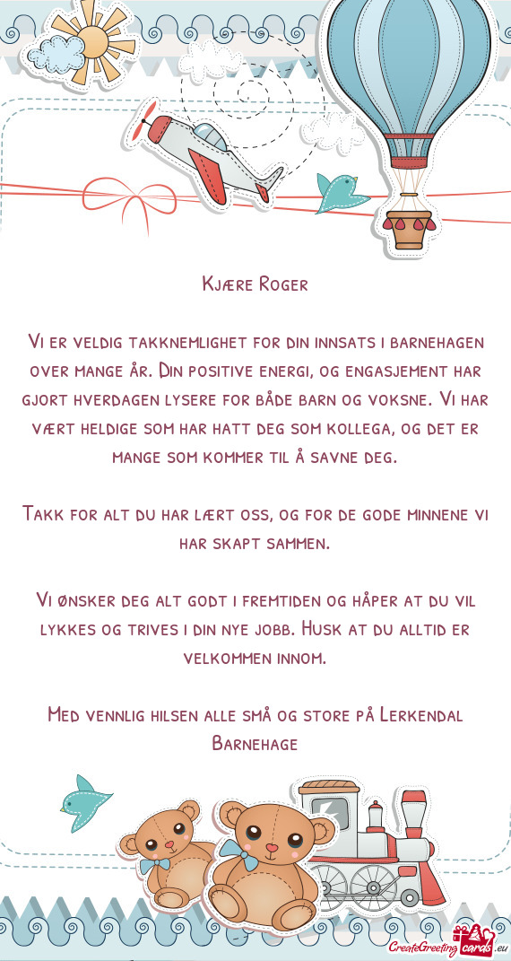 Kjære Roger