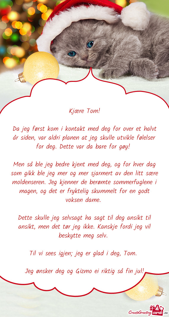 Kjære Tom