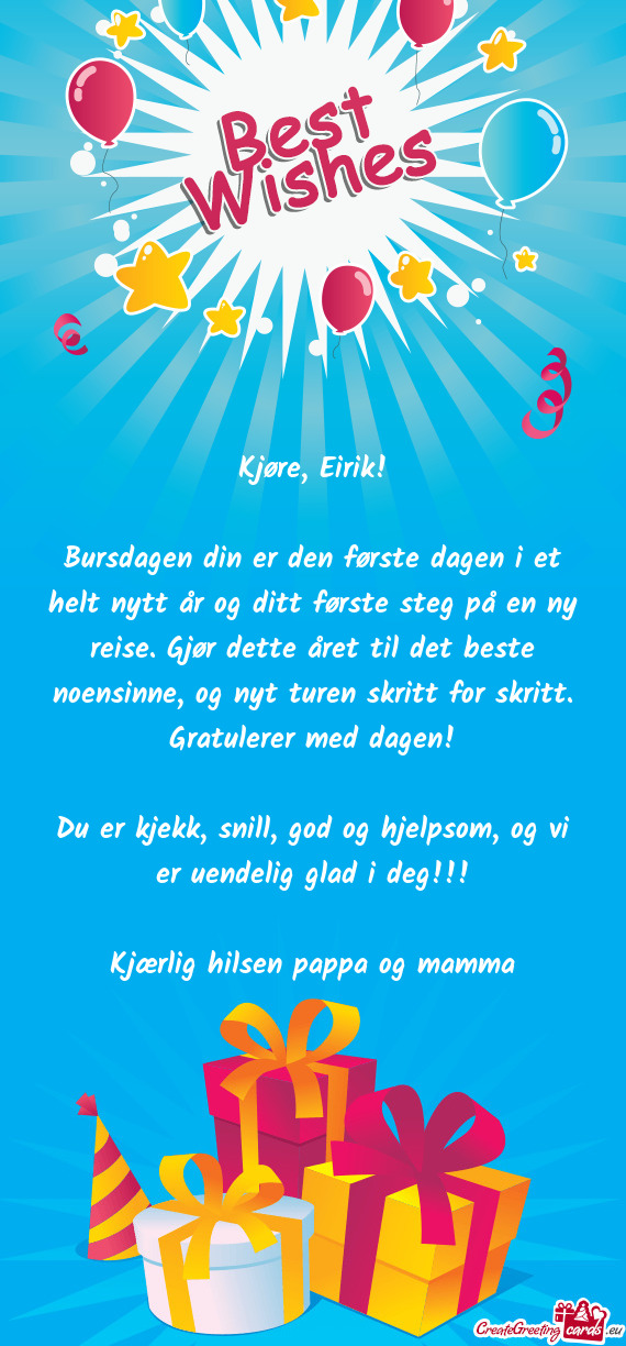 Kjøre, Eirik